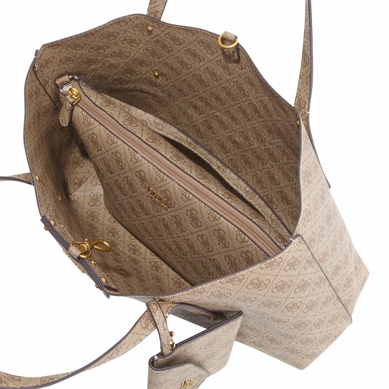 Guess Shopper Eco Brenton Tote Latte Logo 9 Guess Shopper Eco Brenton Tote Latte Logo – Bild 7