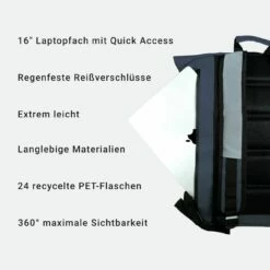 OAK25 Rucksack Reflective Rolltop 22l Navy/blau + Silber 17 OAK25 Rucksack Reflective Rolltop 22l Navy/blau + Silber -Aufbewahrungstasche Geschäft 0 08643613a43675e 1280x1280