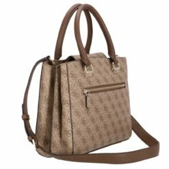 Guess Kurzgriff Tasche Noelle Girlfriend Satchel Latte Logo/brown -Aufbewahrungstasche Geschäft 0 0865120a5240d39 1280x1280