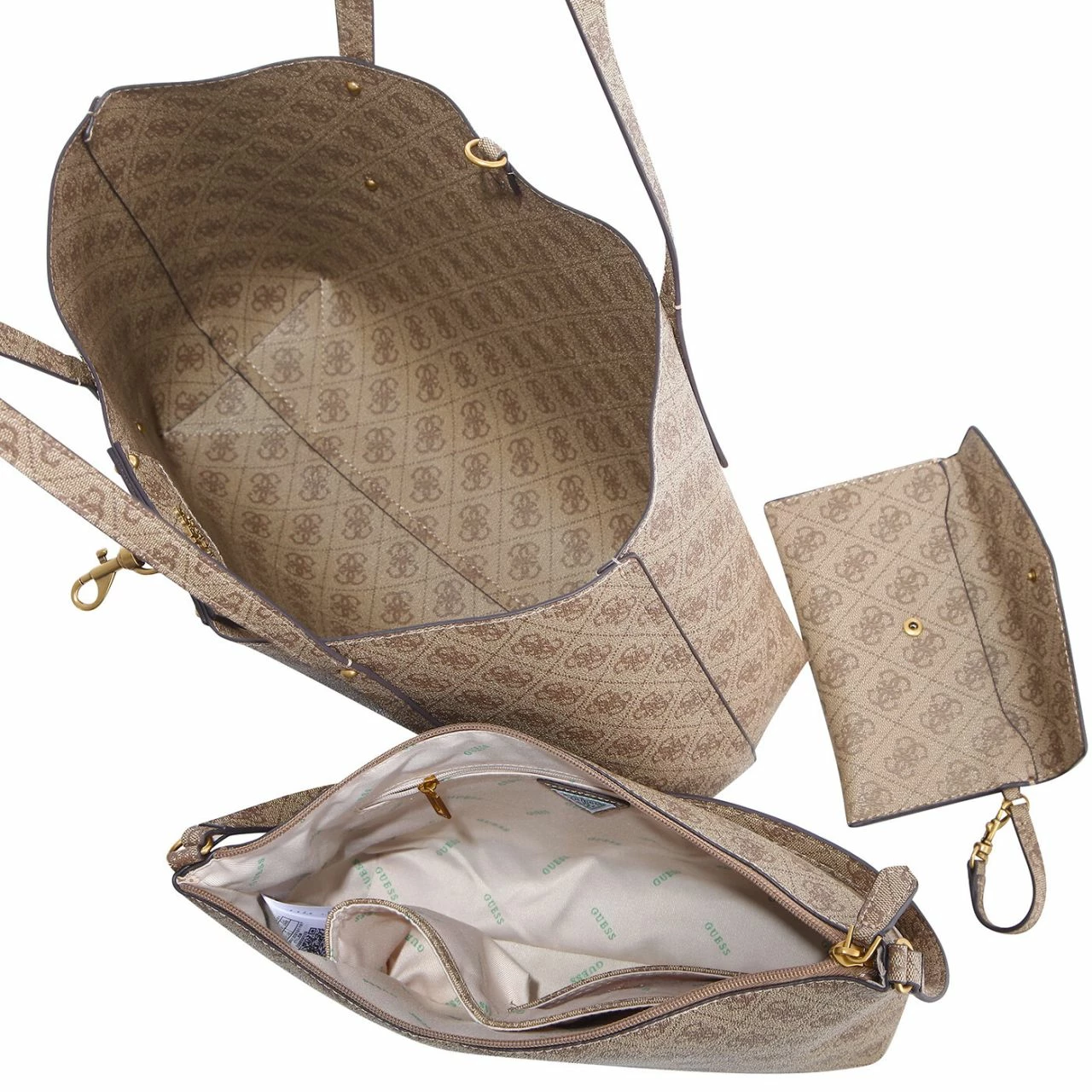 Guess Shopper Eco Brenton Tote Latte Logo 10 Guess Shopper Eco Brenton Tote Latte Logo – Bild 8