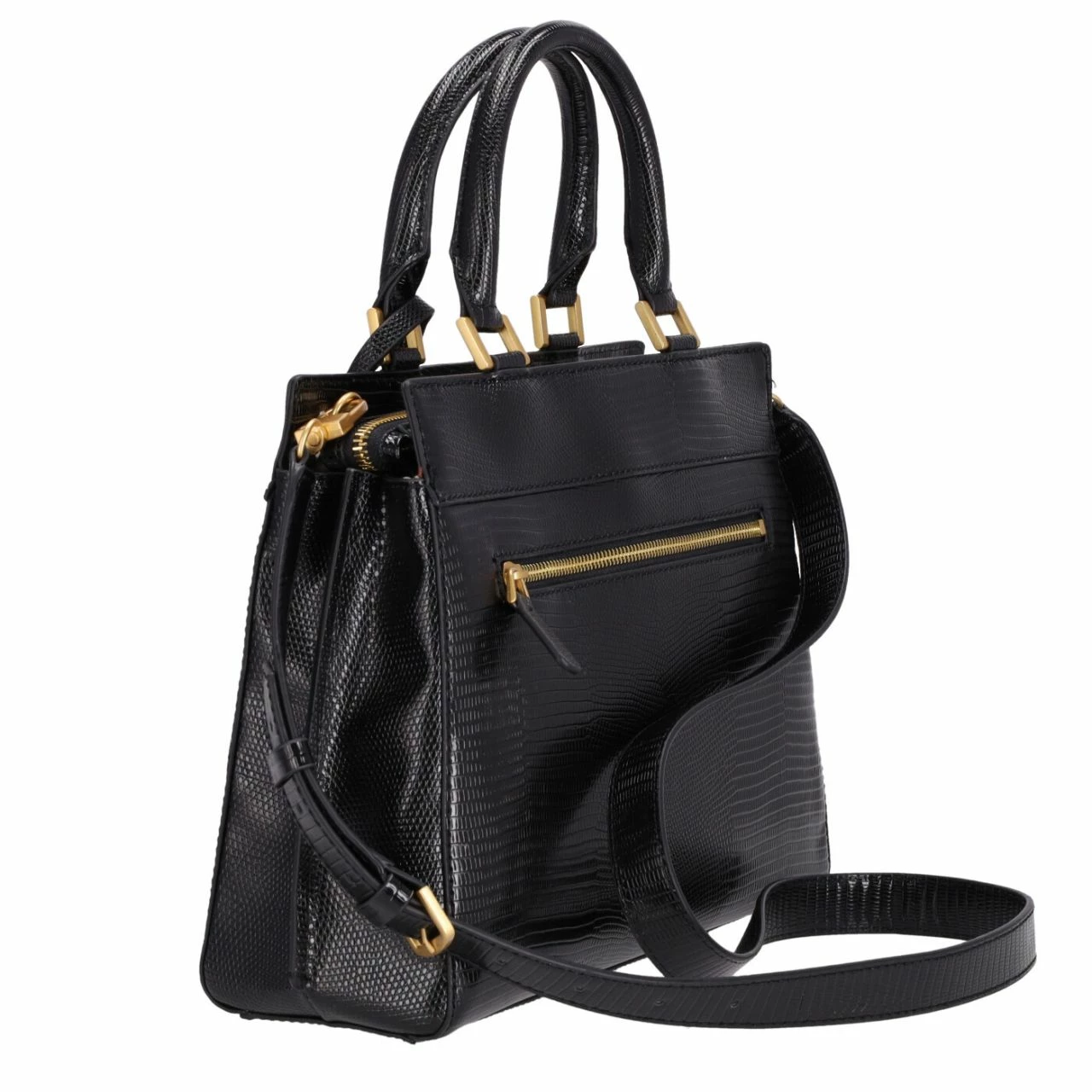 Guess Kurzgriff Tasche Katey Luxury Satchel Black 11 Guess Kurzgriff Tasche Katey Luxury Satchel Black – Bild 9