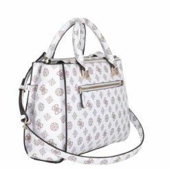 Guess Kurzgriff Tasche Loralee Status Satchel White Logo -Aufbewahrungstasche Geschäft 0 0965f231a3dad29 1280x1280
