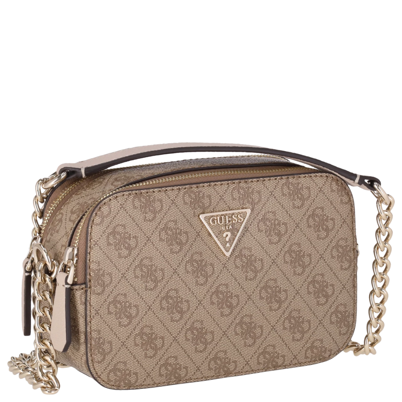 Guess Umhängetasche Noelle Crossbody Camerabag Latte Logo 16 Guess Umhängetasche Noelle Crossbody Camerabag Latte Logo – Bild 14