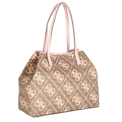 Guess Shopper Vikky Large Tote Latte Logo Pale Rose -Aufbewahrungstasche Geschäft 0 14640bb79671837 1280x1280