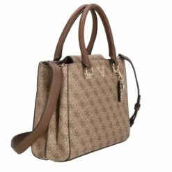 Guess Kurzgriff Tasche Noelle Girlfriend Satchel Latte Logo/brown -Aufbewahrungstasche Geschäft 0 1465120a618c668 1280x1280