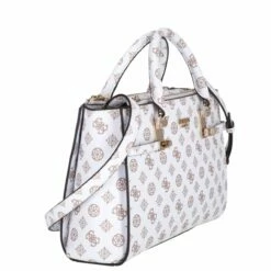 Guess Kurzgriff Tasche Loralee Status Satchel White Logo -Aufbewahrungstasche Geschäft 0 1565f231b248f04 1280x1280