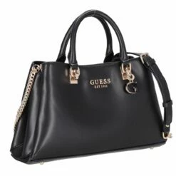 Guess Kurzgriff Tasche Eliette Logo Girlfriend Satchel Black -Aufbewahrungstasche Geschäft 0 1665c6b09adef4a 1280x1280
