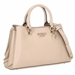 Guess Kurzgriff Tasche Eliette Logo Girlfriend Satchel Light Beige -Aufbewahrungstasche Geschäft 0 1665d682dd23e54 1280x1280