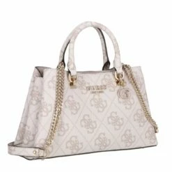 Guess Kurzgriff Tasche Eliette Logo Girlfriend Satchel Dove Logo -Aufbewahrungstasche Geschäft 0 1665f8c80eb0cc1 1280x1280