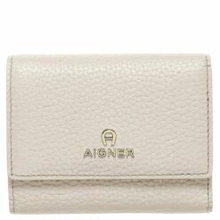 AIGNER Hochkantbörse Damen Ivy Pearl White
