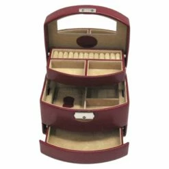 Windrose Schmuckkästchen Merino 3693 Dunkelrot