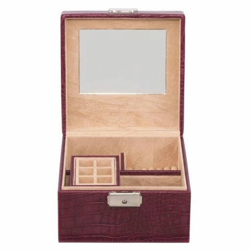 Windrose Schmuckkästchen Croco 803941 Dunkelrot -Aufbewahrungstasche Geschäft 0 01 neu 3643f4b14359a2 1280x1280