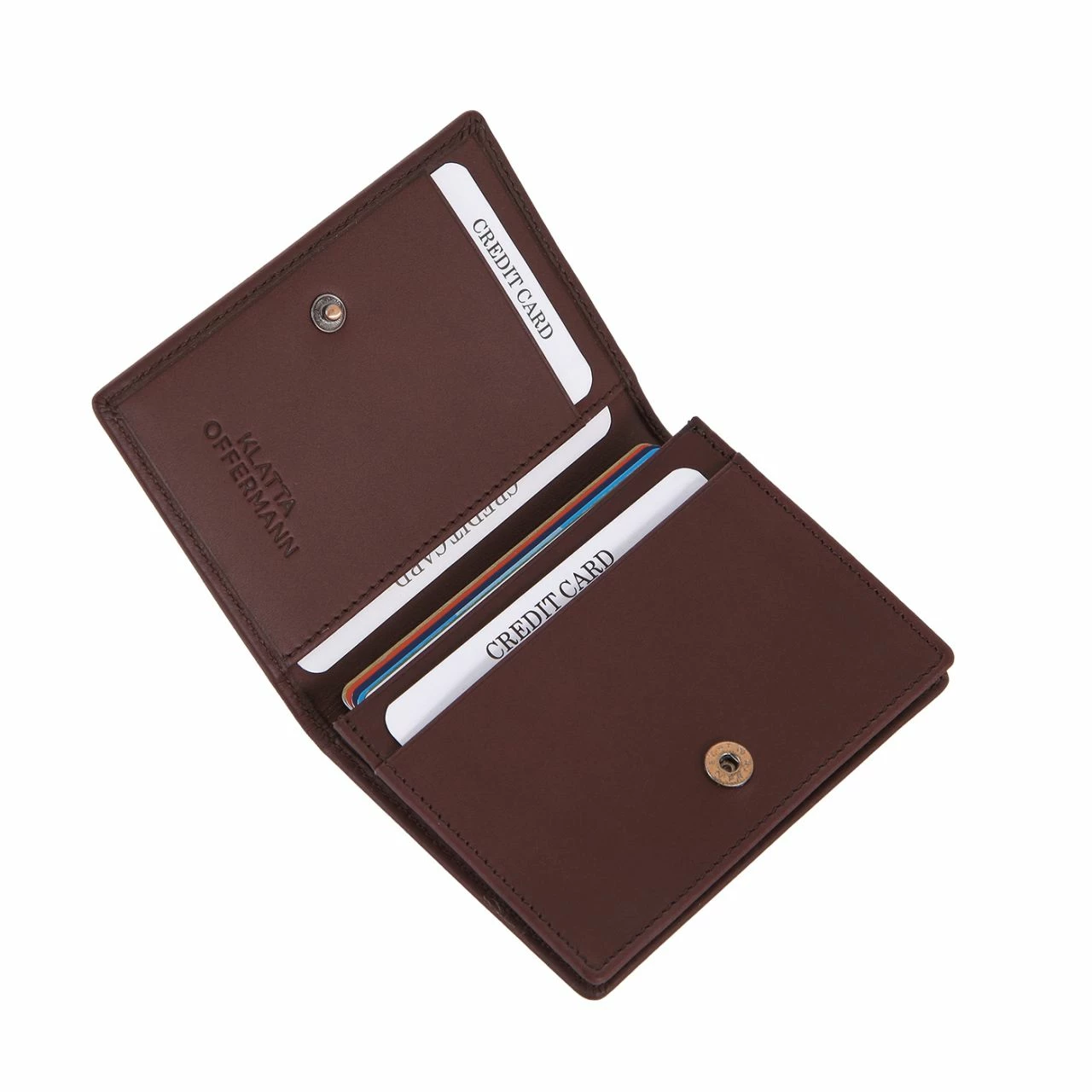 Klatta Offermann Kreditkartenetui Card Wallet Maroon Brown 4 Klatta Offermann Kreditkartenetui Card Wallet Maroon Brown – Bild 2