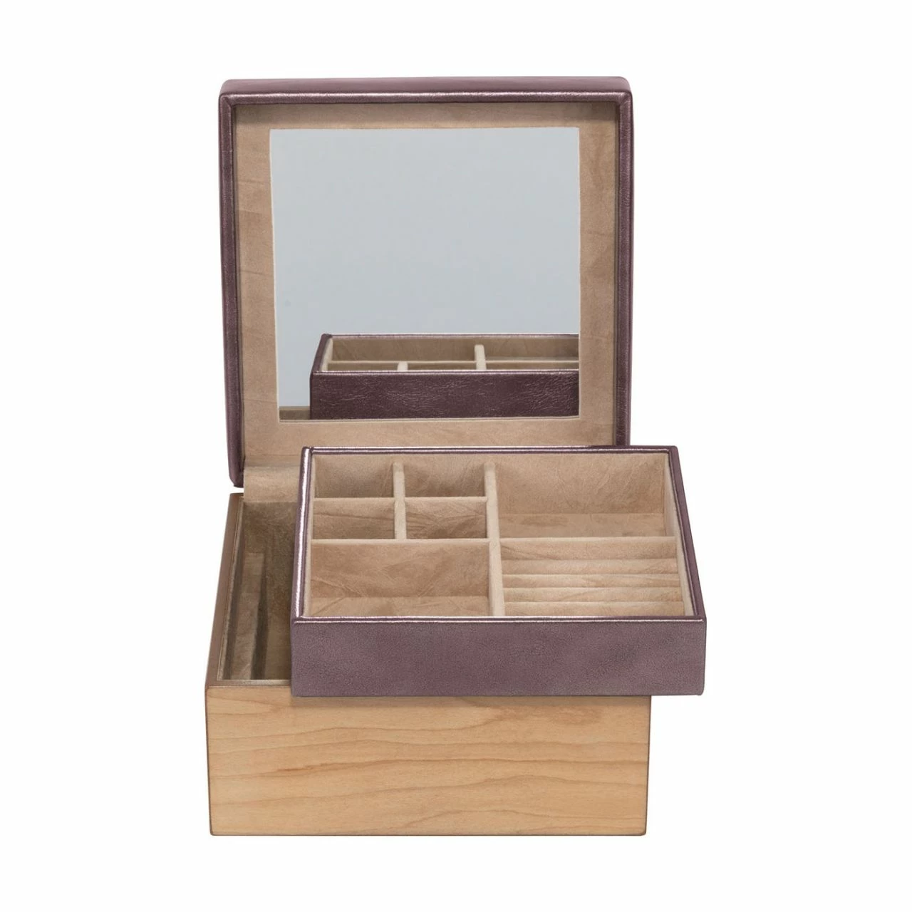 Windrose Schmuckkästchen Wood 803929 Flechtoptik Braun 4 Windrose Schmuckkästchen Wood 803929 Flechtoptik Braun – Bild 2