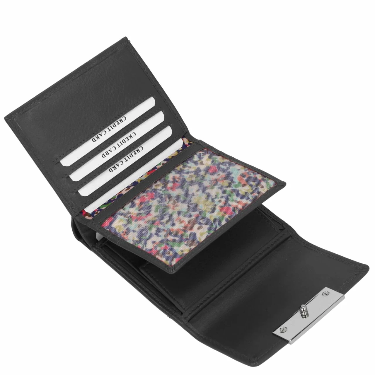 KENORADA Kleinbörse Damen Purus Flap Wallet M Schwarz 6 KENORADA Kleinbörse Damen Purus Flap Wallet M Schwarz – Bild 4