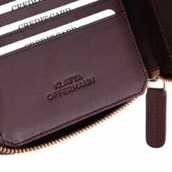 Klatta Offermann Portmonee Damen Wallet Zip Maroon Brown -Aufbewahrungstasche Geschäft 0 05642f6e105af68 1280x1280